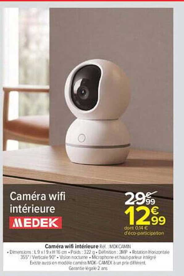 Caméra wifi intérieure MEDEK