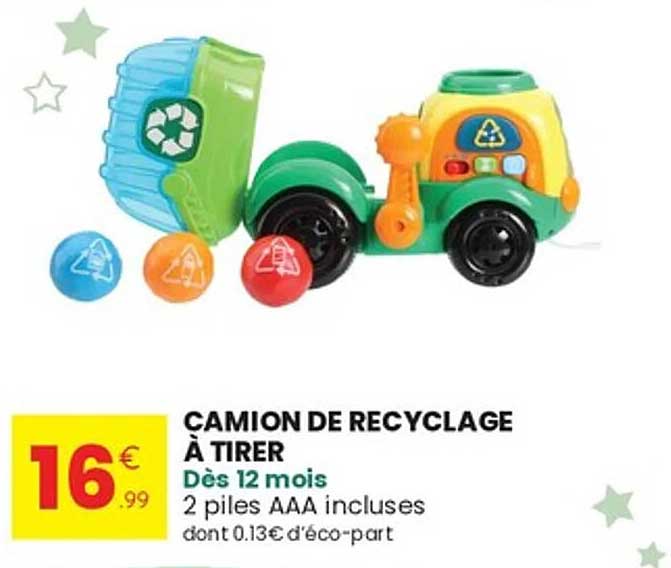 CAMION DE RECYCLAGE À TIRER