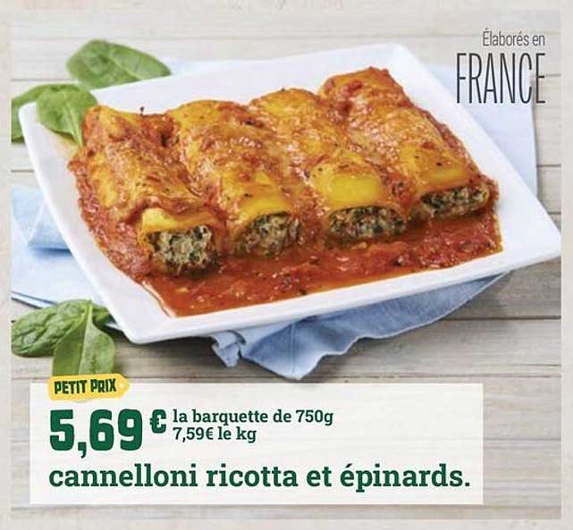 cannelloni ricotta et épinards.