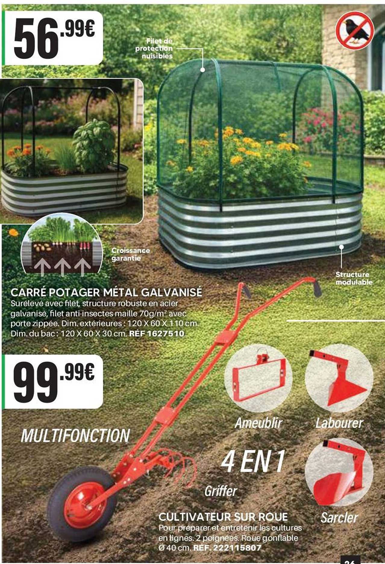 Carré potager métal galvanisé