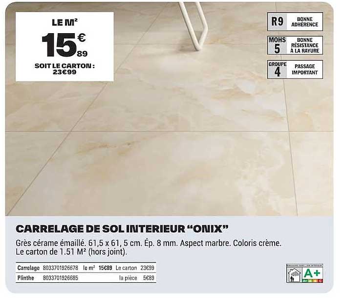 CARRELAGE DE SOL INTÉRIEUR “ONIX”