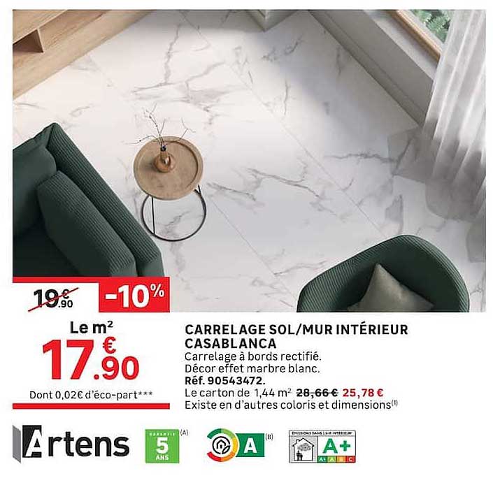 CARRELAGE SOL/MUR INTÉRIEUR CASABLANCA