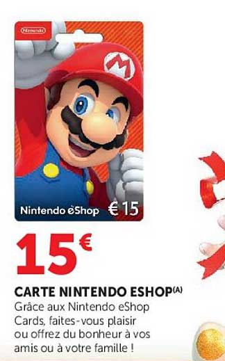 CARTE NINTENDO ESHOP(A)
