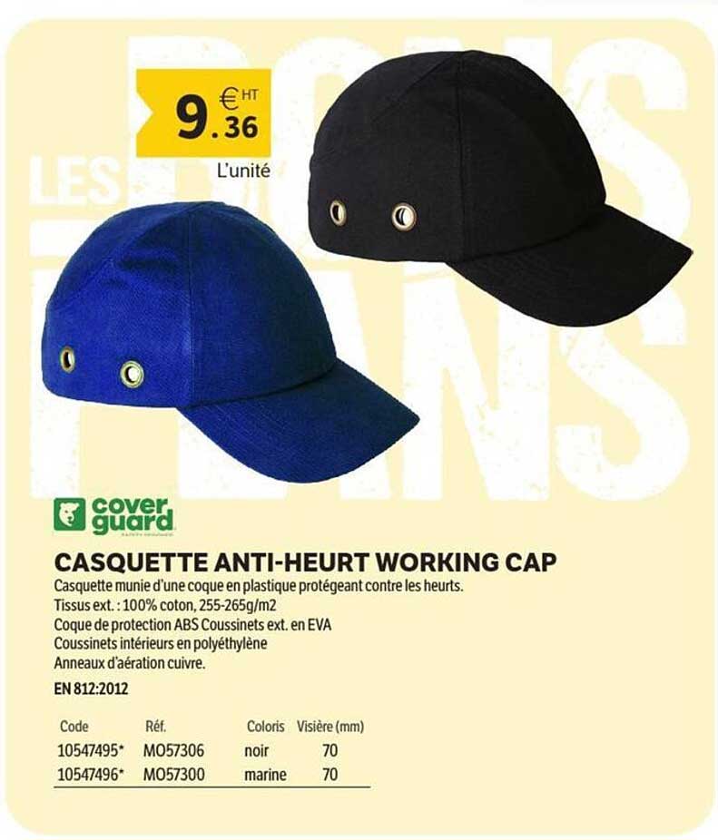 CASQUETTE ANTI-HEURT WORKING CAP