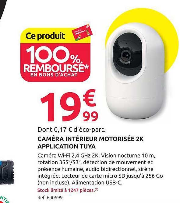 Ce produit 100% REMBOURSÉ* EN BONS D’ACHAT