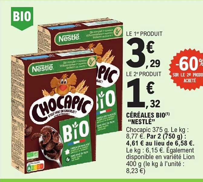 CÉRÉALES BIO(1) “NESTLÉ”