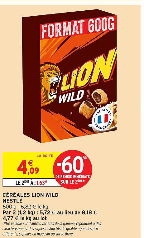 CÉRÉALES LION WILD NESTLÉ
