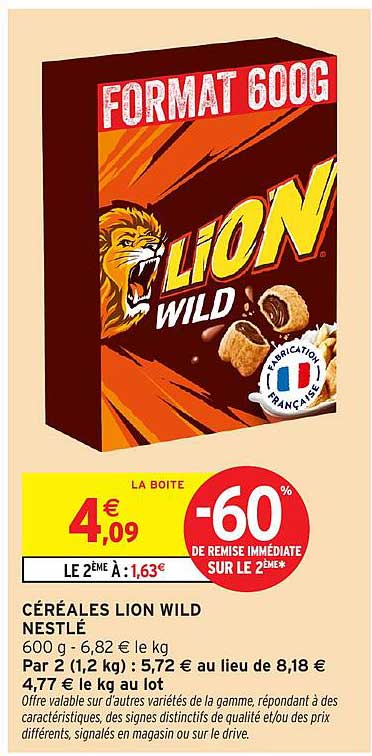CÉRÉALES LION WILD NESTLÉ