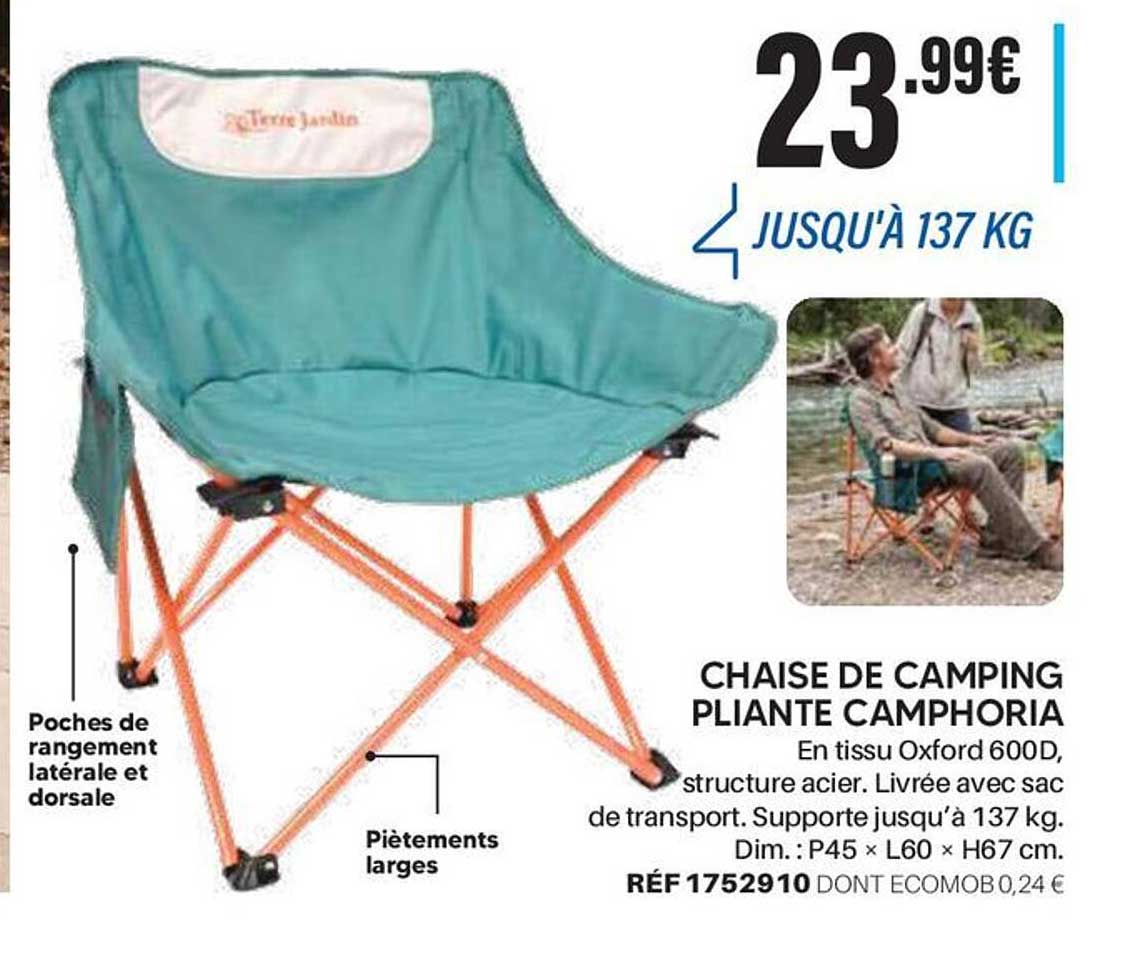 CHAISE DE CAMPING PIANTE CAMPHORIA
