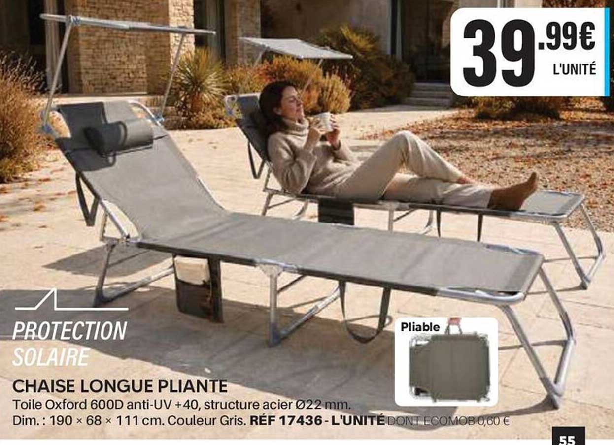 CHAISE LONGUE PLIANTE