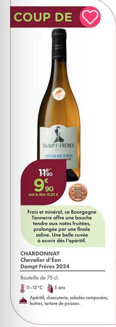 CHARDONNAY Chevalier d'Éon Damt Frères 2024