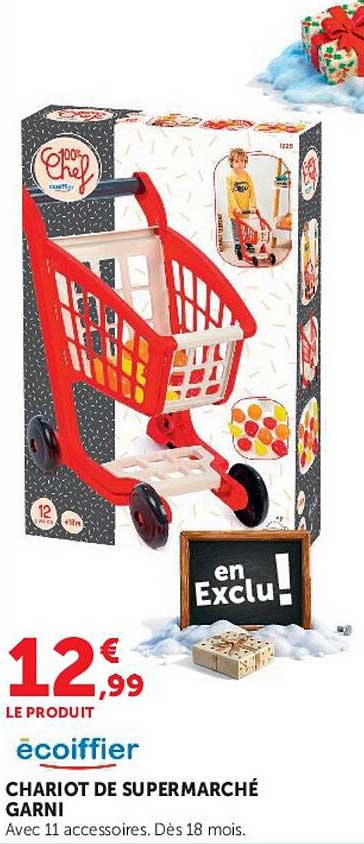 CHARIOT DE SUPERMARCHÉ GARNI
