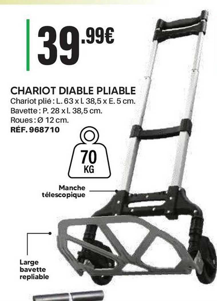 CHARIOT DIABLE PLIABLE