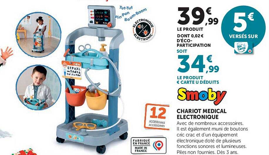 Chariot médical électronique