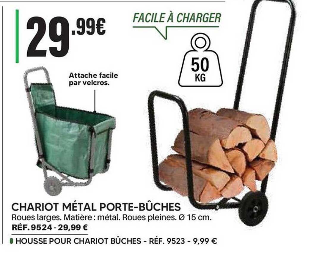 CHARIOT MÉTAL PORTE-BÛCHES