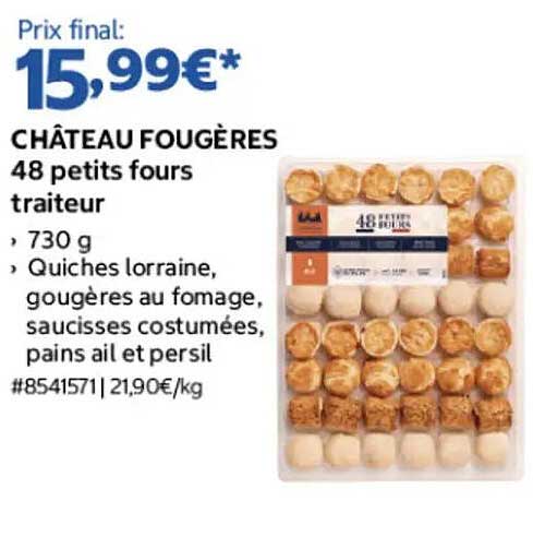 CHÂTEAU FOUGÈRES 48 petits fours traiteur