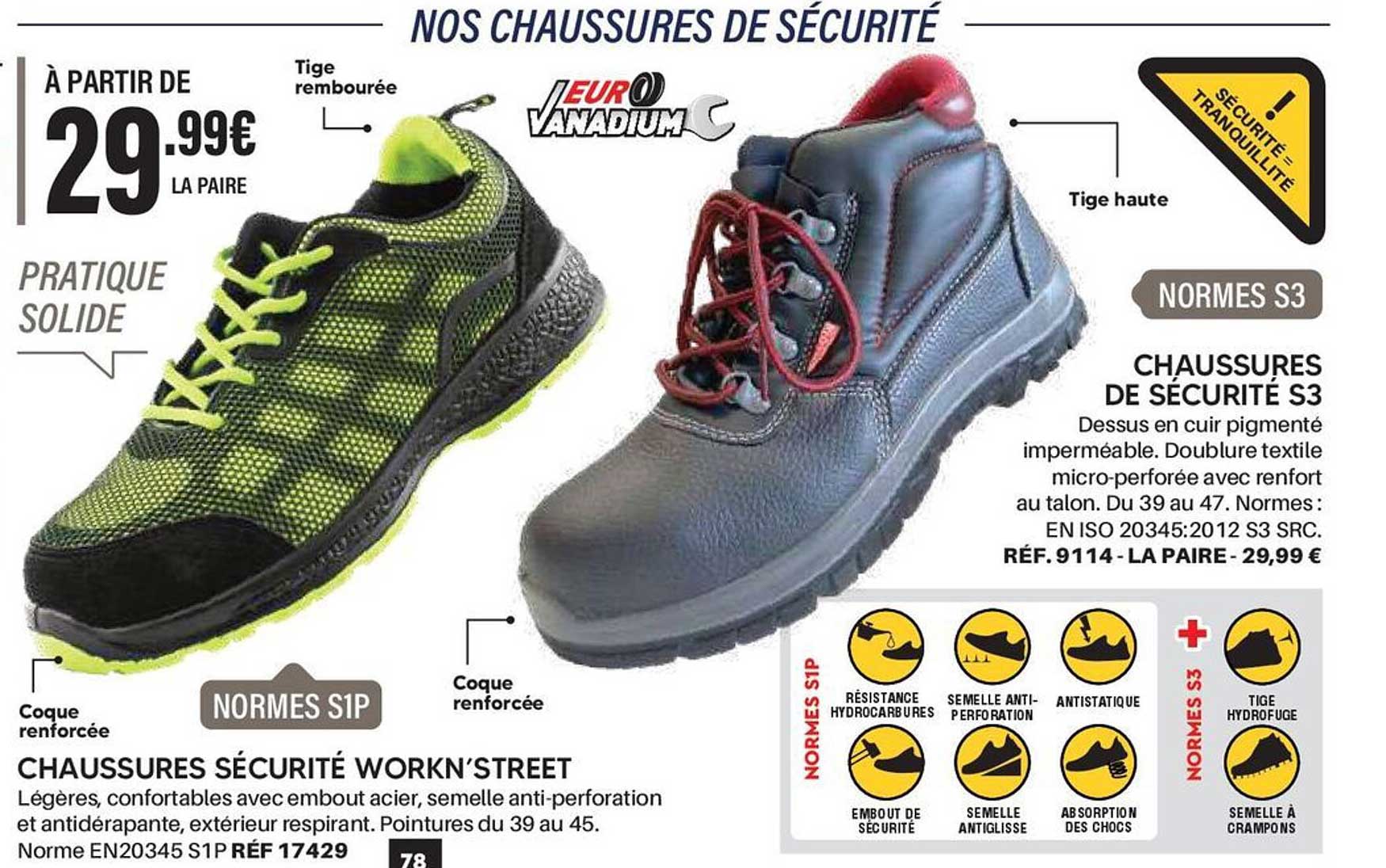 CHAUSSURES SÉCURITÉ WORKN'STREET