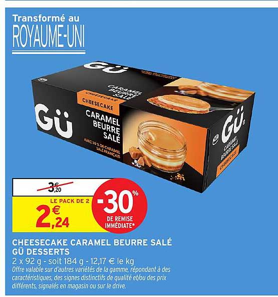 CHEESECAKE CARAMEL BEURRE SALÉ GÜ DESSERTS