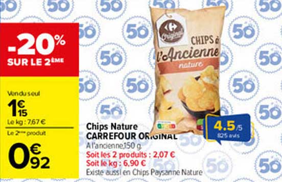 Chips Nature CARREFOUR ORIGINAL