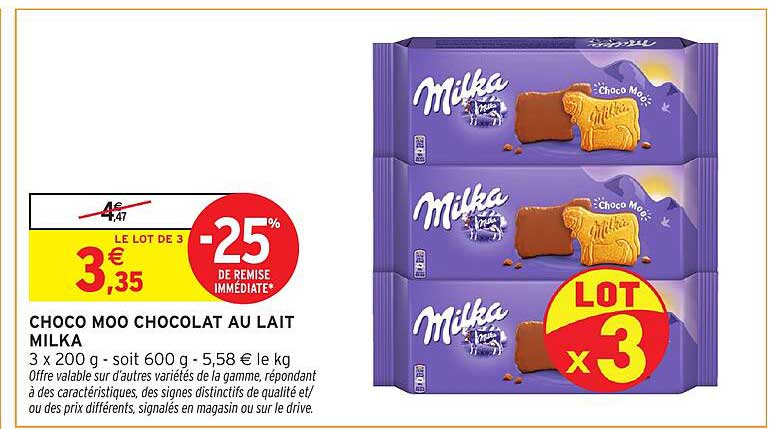 CHOCO MOO CHOCOLAT AU LAIT MILKA
