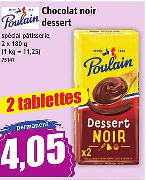 Chocolat noir dessert