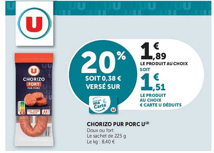 CHORIZO PUR PORC U