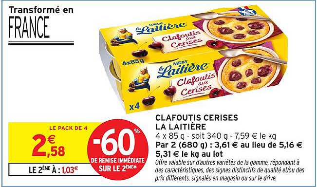 CLAFOUTIS CERISES LA LAITIÈRE