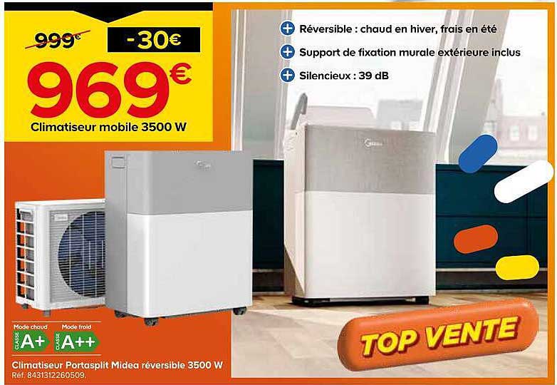 Climatiseur mobile 3500 W