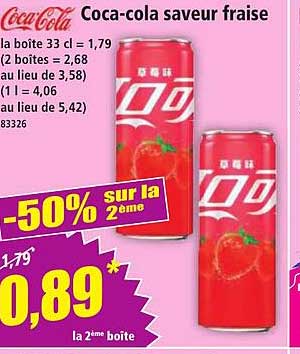Coca-cola saveur fraise