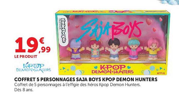 COFFRET 5 PERSONNAGES SAJA BOYS KPOP DEMON HUNTERS