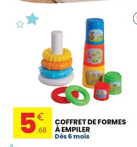 COFFRET DE FORMES À EMPILER Dès 6 mois