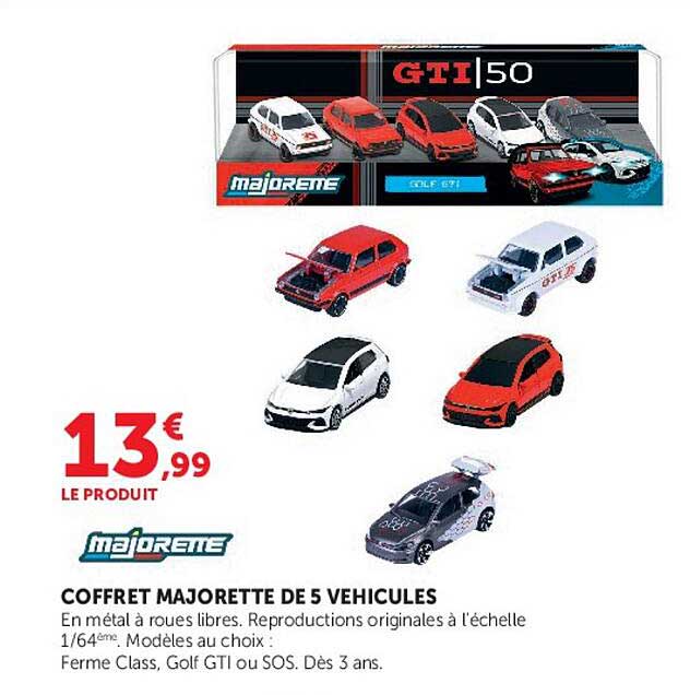 COFFRET MAJORETTE DE 5 VEHICULES