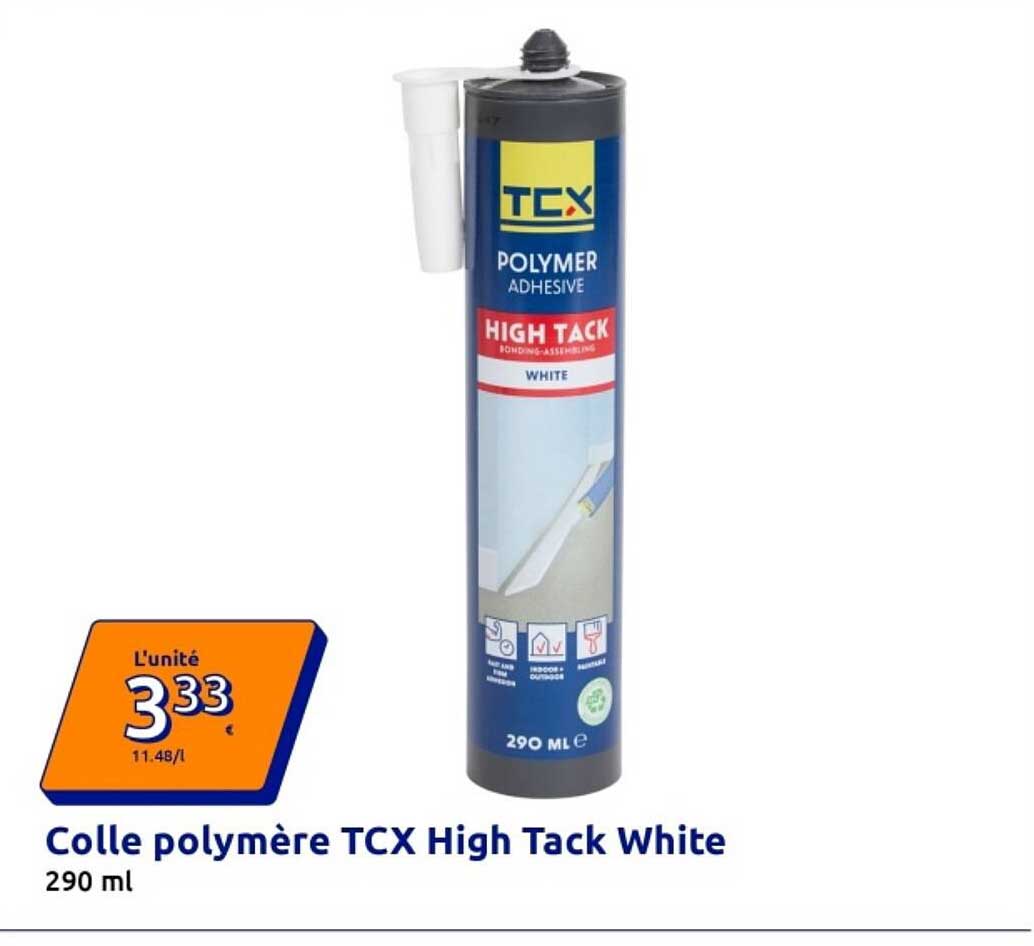 Colle polymère TCX High Tack White 290 ml