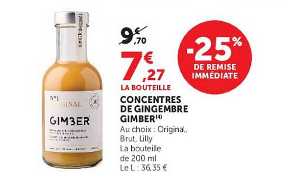 CONCENTRES DE GINGEMBRE GIMBER