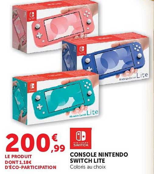 CONSOLE NINTENDO SWITCH LITE Coloris au choix