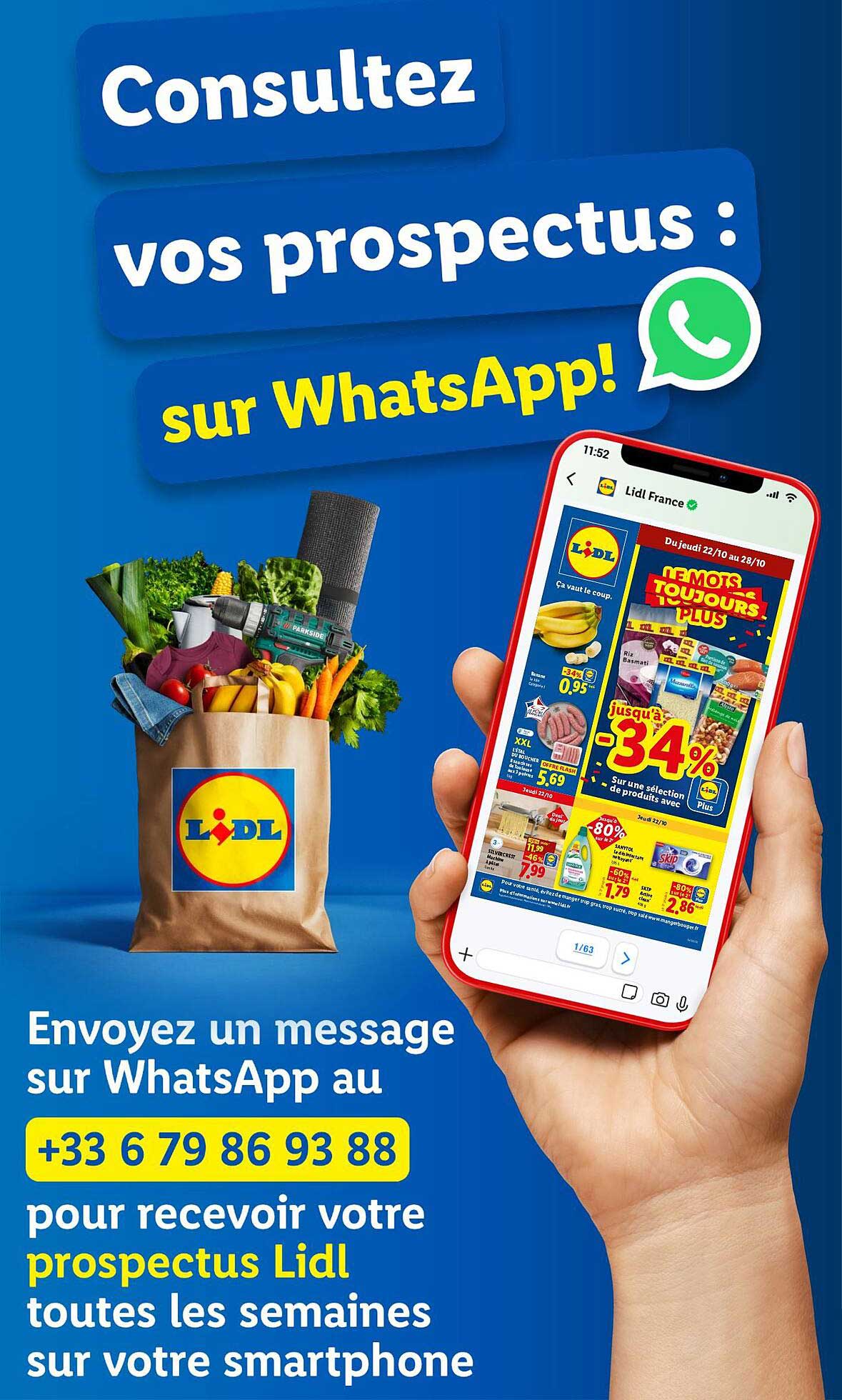Consultez vos prospectus sur WhatsApp!