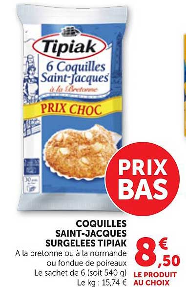 COQUILLES SAINT-JACQUES SURGELEES TIPIAK