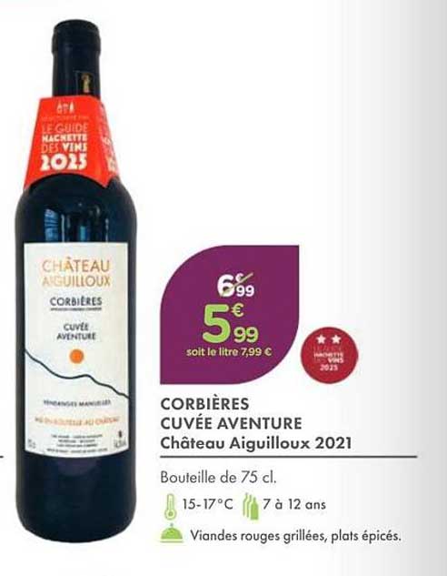 CORBIÈRES CUVÉE AVENTURE Château Aiguilloux 2021