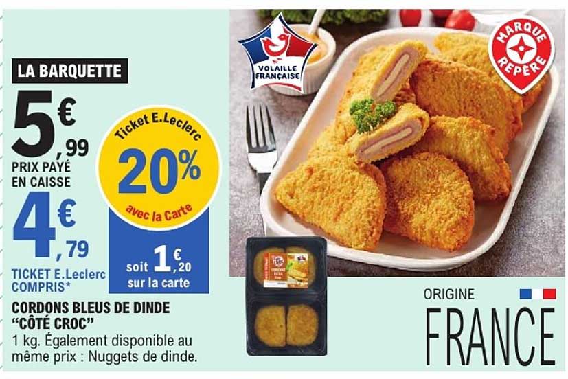 CORDONS BLEUS DE DINDE “CÔTÉ CROC”