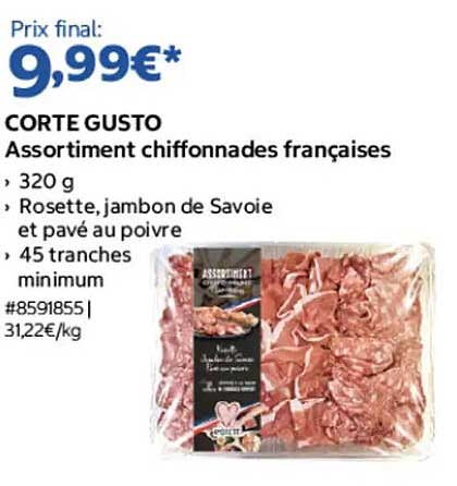 CORTE GUSTO Assortiment chiffonnades françaises