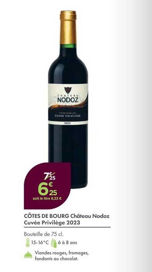 CÔTES DE BOURG Château Nodot Cuvée Privilège 2023