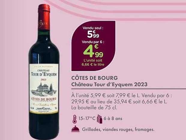 CÔTES DE BOURG Château Tour d’Eyquem 2023