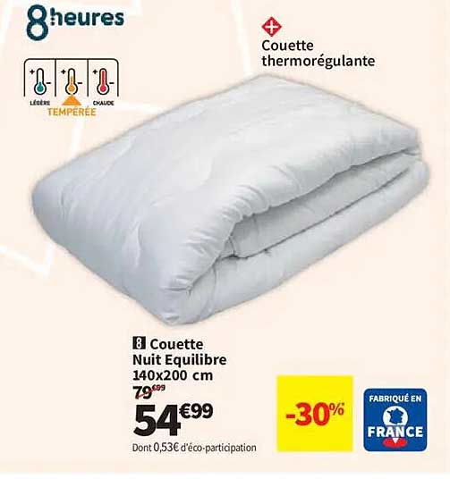 Couette Nuit Equilibre 140x200 cm