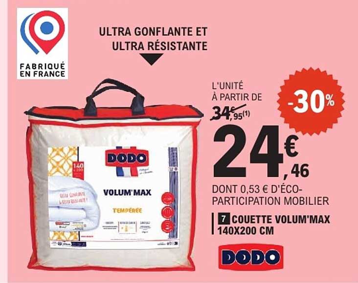 COUETTE VOLUM'MAX 140X200 CM