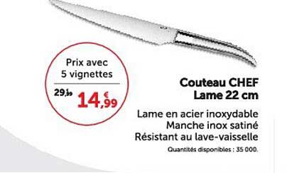 Couteau CHEF Lame 22 cm