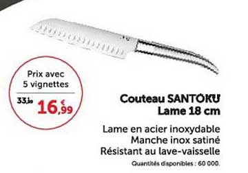 Couteau SANTOKU Lame 18 cm