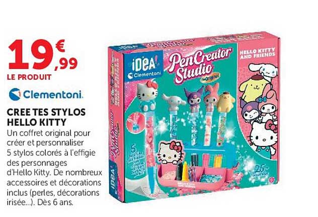 CREE TES STYLOS HELLO KITTY