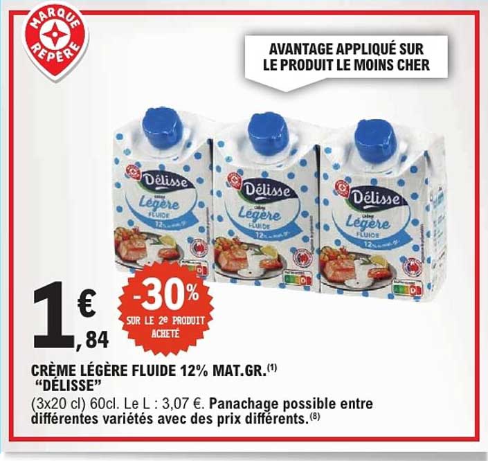 CRÈME LÉGÈRE FLUIDE 12% MAT.GR. "DÉLISSE"