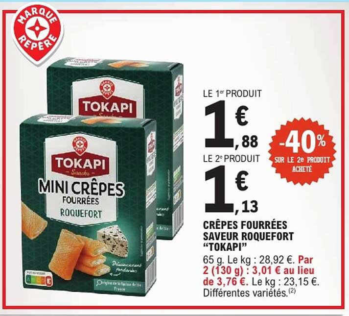 CRÊPES FOURRÉES SAVEUR ROQUEFORT “TOKAPI”