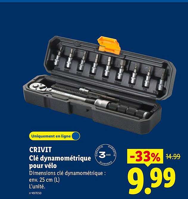 CRIVIT Clé dynamométrique pour vélo